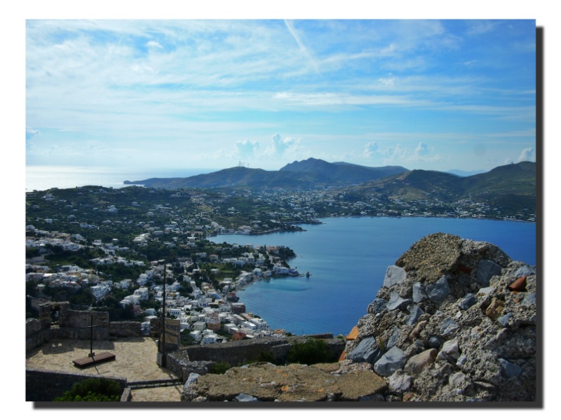Blick von der Burg auf Agia Marina